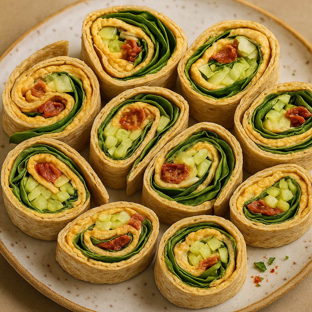 Spicy Hummus Pinwheels – A Bold, Easy Snack or Appetizer